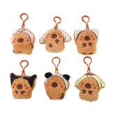 Capybara Animal Plush Keychain Toy - Assorted